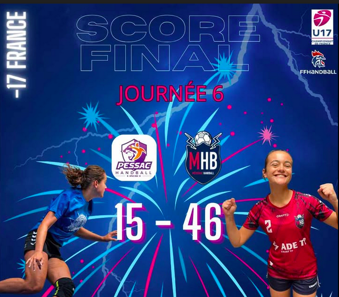 U17 France - J6 - Très large victoire de Mérignac à Pessac