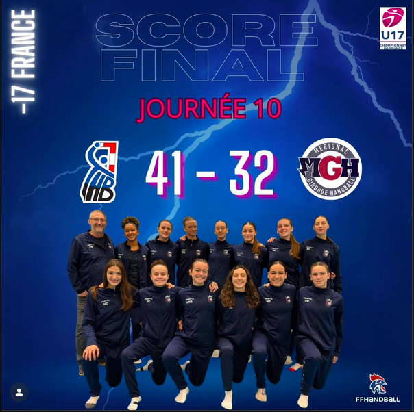 U17 France - J10 - 1ère défaite sans conséquence pour Mérignac