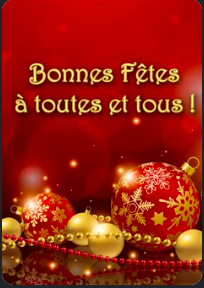 Bonnes fêtes de Noël et de fin d'année