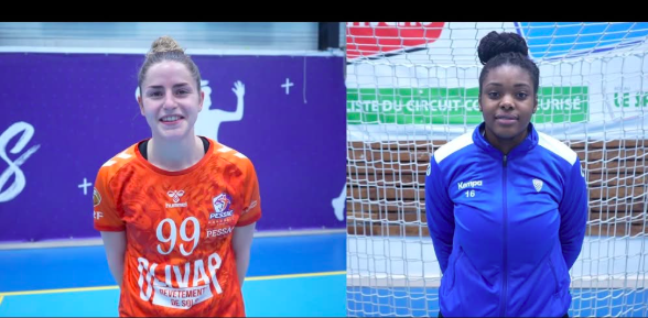 Reportage - D2 - J10 - Cidgie Leroux  (Stade Pessacais UC HB) : "Je me suis dit applique toi !" ; Keran Bekrou Brega (CA Bèglais HB) : "On n'a pas su gérer le stress"
