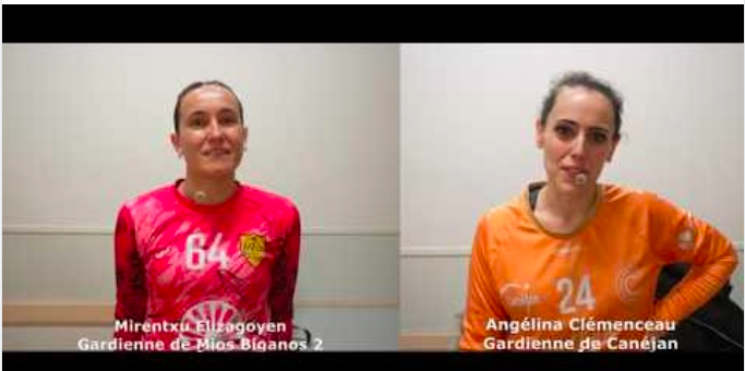 Reportage - Prénationale - Poule A - J17 - Mirentxy Elizagoyen (US Mios Biganos HB) : "Beaucoup de fierté" ; Angélina Clémenceau (Canéjan HBC) : "La défaite est amère"
