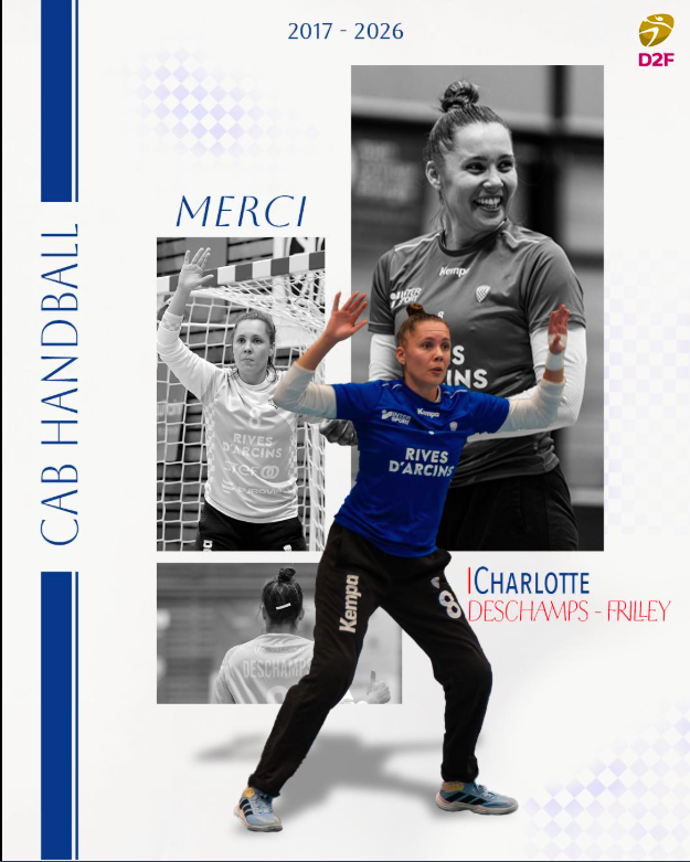 D2 - Départs - Charlotte Deschamps-Frilley (CA Bègles HB) c'est fini