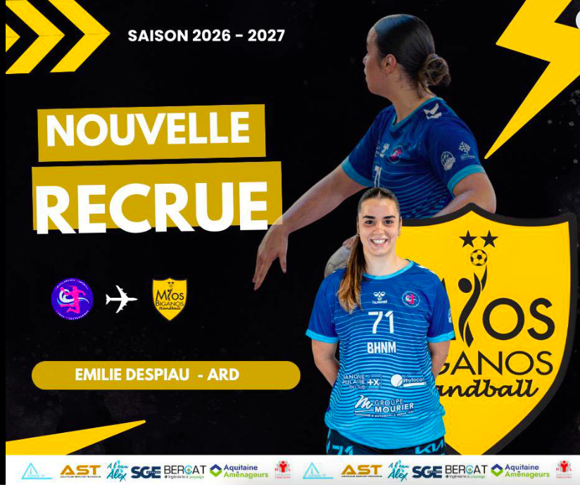 Nationale 1 - Transferts - Retour à Mios Biganos pour Emilie Despiau