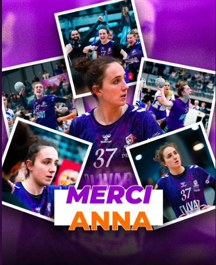 Division 2 - Départs - Anna Lacuey (SPUC) met le handball en retrait