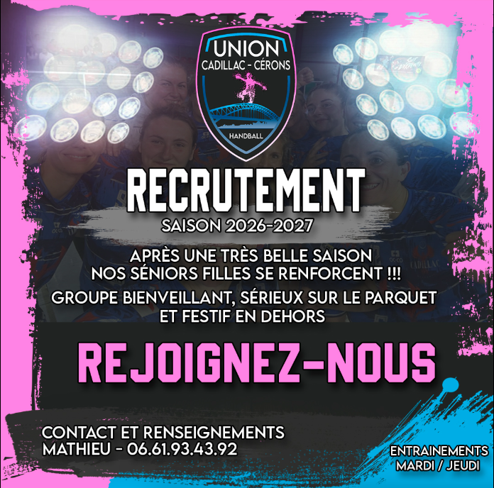 Excellence départementale - Recrutement à Cadillac-Cerons