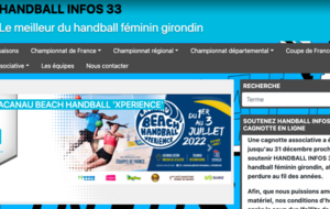 BIENVENUE SUR LE NOUVEAU SITE DE HANDBALL INFOS 33 