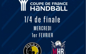 Coupe de France Nationale - 1/4 - Ce sera Paris pour le MHB !