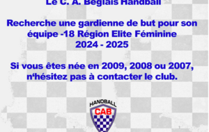 U18 - Le CA Bèglais recrute 