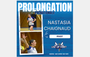 Prénationale - Prolongation - Nastasia Chaignaud reste lègeoise 