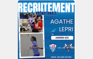 Prénationale - Lège Cap-Ferret - HB - Agathe Lepri quitte Bègles et arrive à Lège