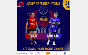 L'affiche - Coupe de France départementale - Tour 3 - Les Cadillacaises en mission 