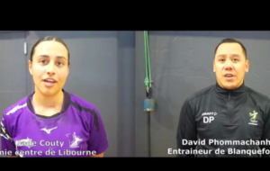 Reportage - Excellence Régionale - Poule C - J14 - Jade Couty (HBC Libourne) :  Rester 3ème  ; David Phommachanh (ES Blanquefort HB) :  Trop de pertes de balles 