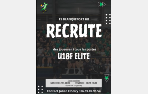 U18 Elite - Blanquefort recrute