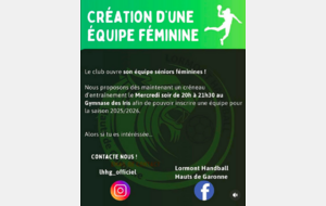 Création d'une équipe féminine à Lormont 