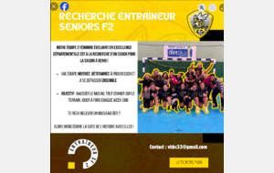 Excellence départementale - recrutement - Villenave cherche un coach 