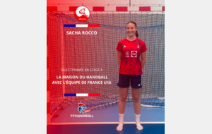 Sacha Rocco (Saint Loubès HB) avec les bleues U16