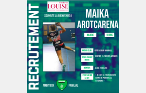 Excellence régionale - Recrutement - Arotcarena à Léognan 