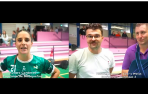 Reportage - Nationale 2 - Poule 1 - J3 - Aurore Gardères (ES Blanquefortaise HBC) : &quot;une dure bataille&quot; ; Thomas Brouxel (Stade Pessacais UC HB) : &quot;On a combattu avec nos armes&quot;