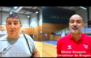 Reportage - Coupe de France régionale - Tour 1 - Marc Benharoun (Villenave HBC) : "Très satisfaisant" ; Olivier Bouquin (Bruges 33 HB) : "On joue à l'envers"