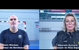 Reportage - Coupe de France régionale - Tour 2 - Yann Moreau (Girondins de Bordeaux Bastide HC) : &quot;De bonne augure&quot; ; Maureen Zuccaro (US Mios Biganos Handball) : &quot;On a baissé les bras&quot;