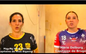 Reportage - Prénationale - Poule A - J7 - May Ng Hing Cheung (US Mios Biganos HB) : &quot;C'est une belle victoire&quot; ; Marie Delburg (Bruges 33 HB) : &quot;Meilleures que nous&quot;