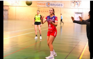 Reportage - Prénationale - Poule A - J7 - Clara Lenoir (Bruges 33 HB) en réussite