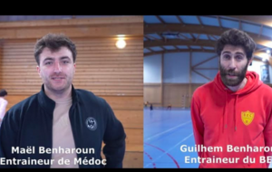 Reportage - Coupe de France départementale - Tour 3 - Maël Benharoun (Médoc HB) : "Un super collectif" ; Guilhem Benharoun (BEC HB) : "On a été submergées"