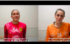 Reportage - Prénationale - Poule A - J17 - Mirentxy Elizagoyen (US Mios Biganos HB) : "Beaucoup de fierté" ; Angélina Clémenceau (Canéjan HBC) : "La défaite est amère"