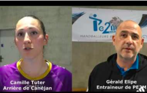 Reportage - Prénationale - Poule A - Match en retard J12 - Camille Tuter (Canéjan HBC) : "Solidaires en défense" ; Gérald Elipe (PE2M HB) : "Elles se battent"