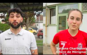 Reportage - Nationale 2 - Poule 2 - J18 - Emile Gaillard (CA Bèglais HB) : "On peut encore monter" ; Tatiana Charbonnier (Mérignac GH) : "On est très fatiguées"