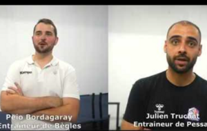 Reportage - Division 2 - Le défi - J4 - Peio Bordagaray (CA Bèglais HB) : "On est monté en puissance" ; Julien Truchat (Stade Pessacais UC HB) : "C'est une fin de cycle"