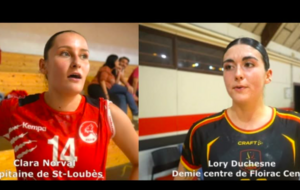 Reportage - Nationale 1 - J4 - Clara Norval (Saint Loubès HB) : "On a été agressives" ; Lory Duschesne (CM Floirac Cenon HB) : "On manque d'agressivité"