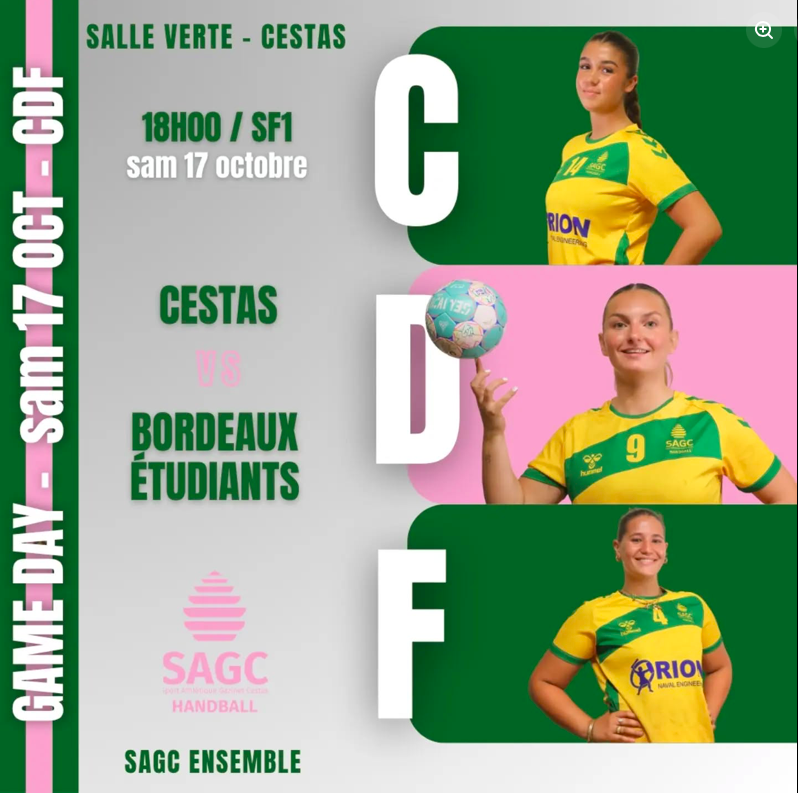 SAG Cestas HB / Bordeaux EC HB