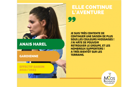 Mios Biganos - Nationale 1 : Anaïs Harel toujours Miossaise