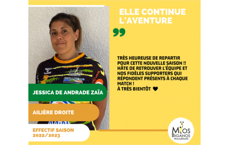 Mios Biganos - Nationale 1 : Jessica De Andrade Zaïa toujours là