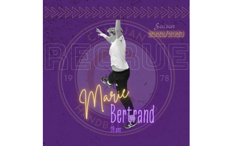 Transfert : Marie Bertrand va défendre les cages de Canéjan