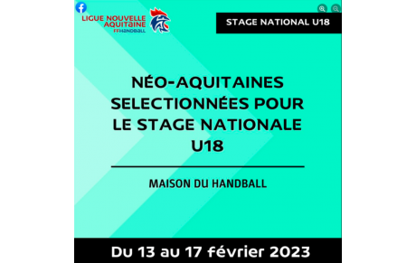 Cinq girondines au stage national U18 