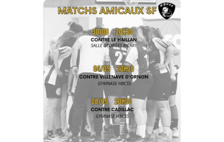 HBC Saint Symphorien : les matchs amicaux 
