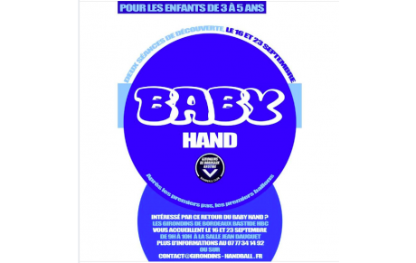 Infos Clubs - Découverte du Baby Hand aux Girondins de Bordeaux Bastide HC 