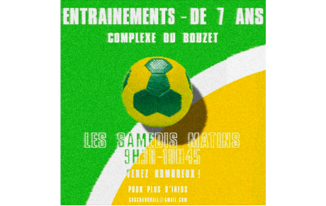 Infos Clubs - Entrainement pour les moins de 7 ans à Cestas 