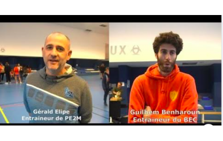 Reportage - Pré-régionale - J7 - Gérald Elipe (PE2M) : &quot;On est dans nos objectifs&quot; ; Guilhem Benharoun (Bec) : &quot;On est à notre place&quot;