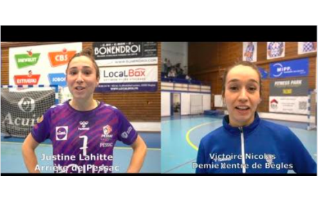 Reportage - D2 - J10 - Justine Lahitte (Spuc) : 'fière de mon équipe' ; Victoire Nicolas (CAB) : 'on ne s'est pas laissées abattre'