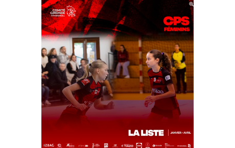 Les CPS féminins de Janvier à Avril 