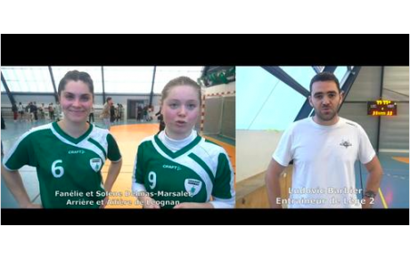 Reportage - Prénationale - Poule B - J13 - Fanélie et Solène Delmas-Marsalet (Léognan HB) : &quot;C'est le mental&quot; ; Ludovic Barbier (Lège Cap-Ferret HB) : &quot;Frustrant&quot;