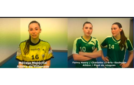 Reportage - Prénationale - Poule B - J16 - Mélissa Maréchal (Villenave HBC) : &quot;On avait bien préparé le match&quot; ; Fanny Henry et Charlotte Le Bris-Saubusse (Léognan HB) : &quot;Manque d'envie&quot;