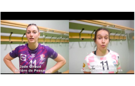 Reportage - D2 - J10 - Jade Giraud (Stade Pessacais UC HB) : &quot;hargne et solidarité&quot; ; Victoire Nicolas (CA Bèglais HB) : &quot;On a loupé les derniers gestes&quot;