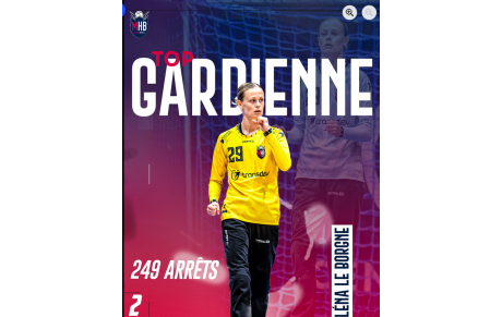 LFH - Léna Le Borgne (Mérignac HB) 2ème meilleure gardienne de l'élite 