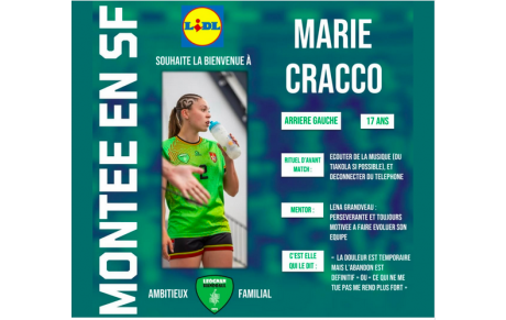Excellence régionale - Léognan HB - Marie Cracco rejoint aussi les séniors 
