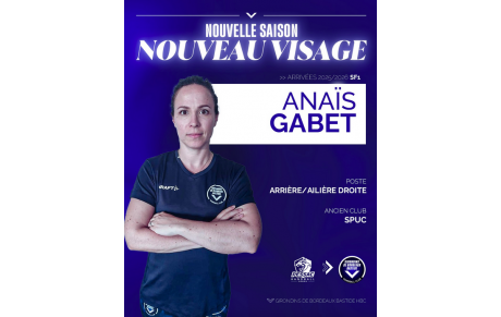 Nationale 3 - Anaïs Gabet nouvelle girondine de Bordeaux 