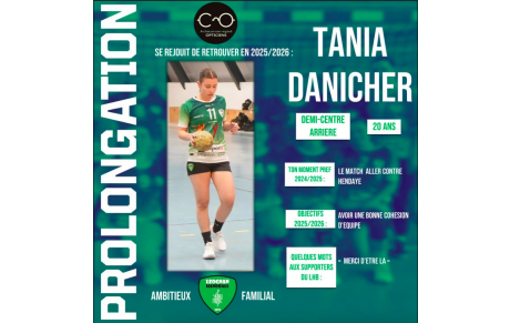 Excellence régionale - Tania Danicher prolonge à Léognan 